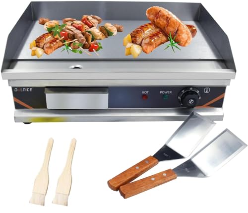DULNICE Plancha électrique professionnelle inox 3000W