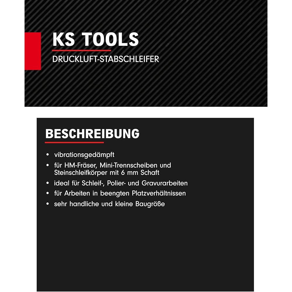 KS Tools - 515.5410 - Meuleuse axiale pneumatique - 370W : Bricolage