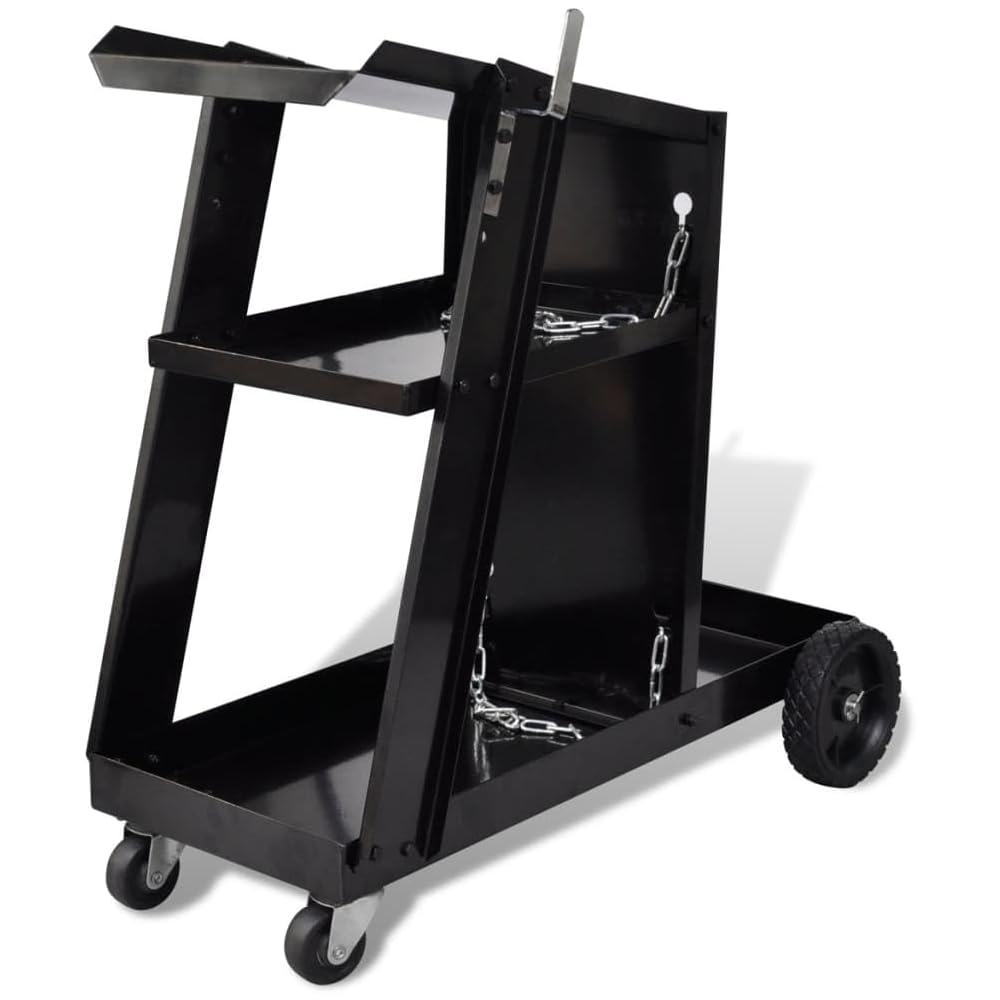 vidaXL Chariot pour Poste de Soudure avec 3 Etagères Chariot de Soudage Outil : Bricolage