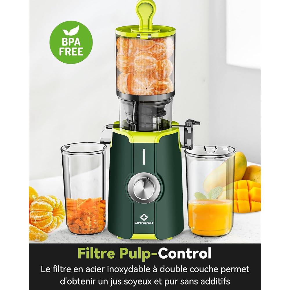 LINKChef Extracteur de jus vertical 200W, 115mm