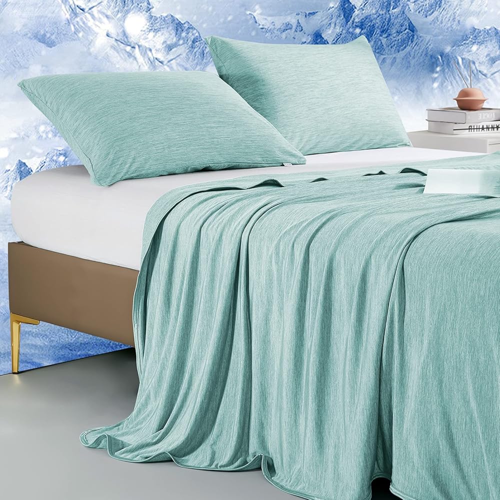Marchpower Couverture de Refroidissement, Arc-Chill Couverture d'été de Double Face-Plaid Rafraîchissante pour Les Sueurs Mocturnes Adultes Enfants Dormeurs Chauds,Agréable et Douce 200 * 220cm Verte : Cuisine et Maison