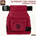 Graintex SS2238 : Pochette à Outils et Clous en Daim de Couleur Bordeaux avec Ceinture de 5,1 cm pour constructeurs, électriciens, plombiers, bricoleurs : Bricolage