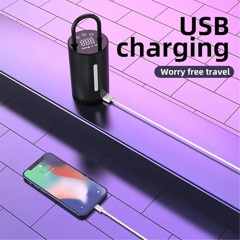 Boyuan Compresseur d'air Portable, gonfleur de Pneu sans Fil 150 PSI, Batterie Rechargeable 4000 mAh avec écran Tactile LCD, Pompe à vélo Portable, pour Voiture, Moto, Balle et Autres gonflables : Auto et Moto