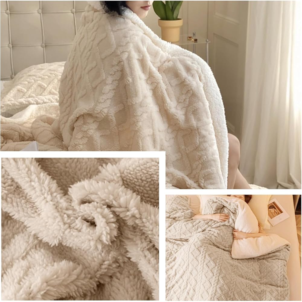 Ergocar Couverture, Sherpa Couverture, Plaid Double Face Doux et Chaud, Couverture de Décoration Intérieure, Plaid Jeté Canapé Flanelle, pour Domicile, Les Voyages et Le Camping en Plein Air : Cuisine et Maison