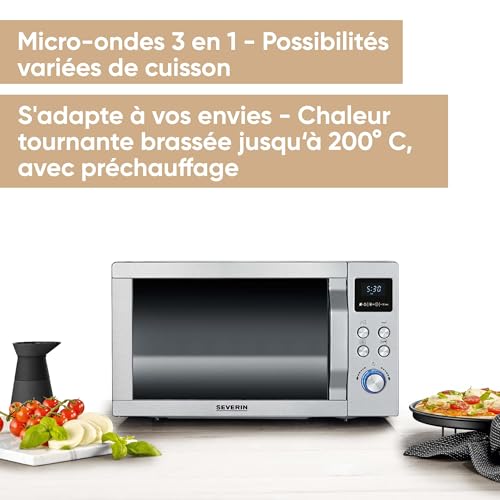 Severin MW 7774 Micro-ondes gril et chaleur tournante 25L