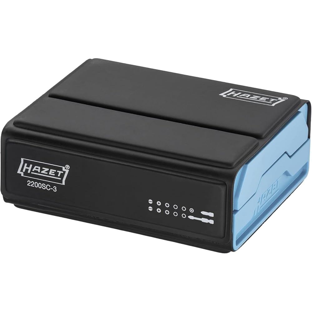 HAZET Smartcase Jeu d'embouts 2200SC-3 I 96 pièces, entraînement : 1/4 pouce, un maximum d'outils dans un minimum d'espace pour une meilleure vue d'ensemble I Jeu d'outils pliable : Bricolage
