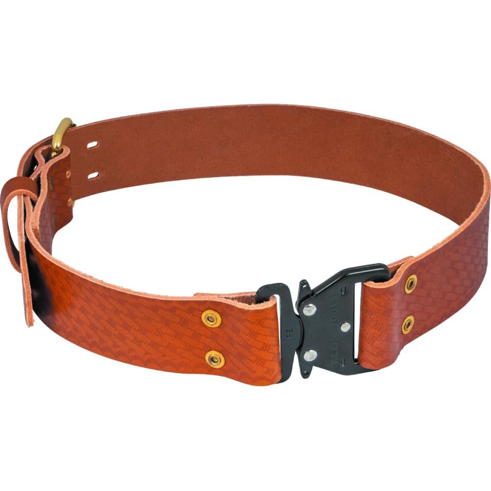 Klein Tools Ceinture porte-outils en cuir avec boucle à dégagement rapide, taille de 71,1 à 91,4 cm, taille M : Bricolage