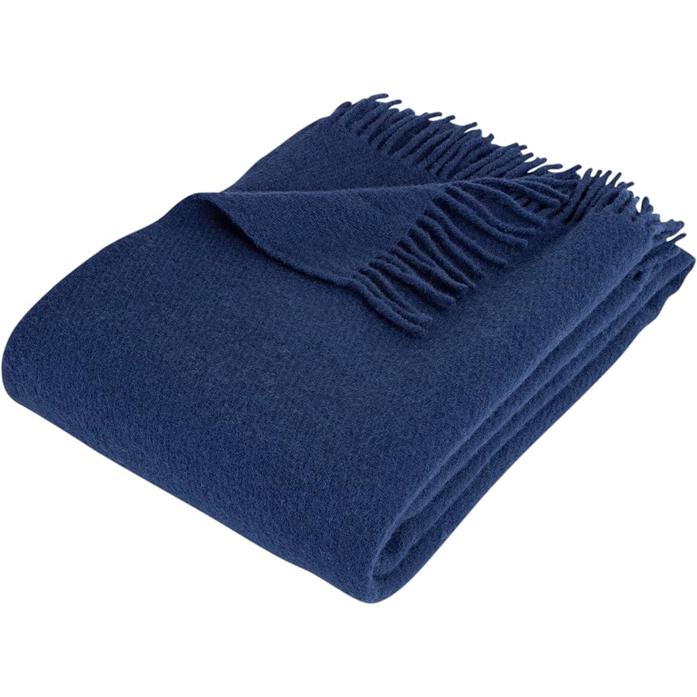 Arctic 59194028 Couverture en Laine 130 x 200 cm, Solid Bleu Royal : Cuisine et Maison