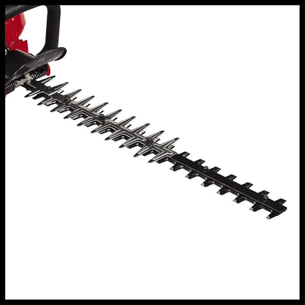 Einhell Taille-haies thermique GE-PH 2555 A (Moteur 2 temps à vibrations atténuées, Réservoir carburant 330 ml, Longueur de coupe 55 cm, System AutoChoke et amorçage "Primer“) : Jardin