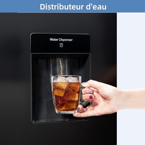 CHiQ Réfrigérateur congélateur combiné 356L, inox