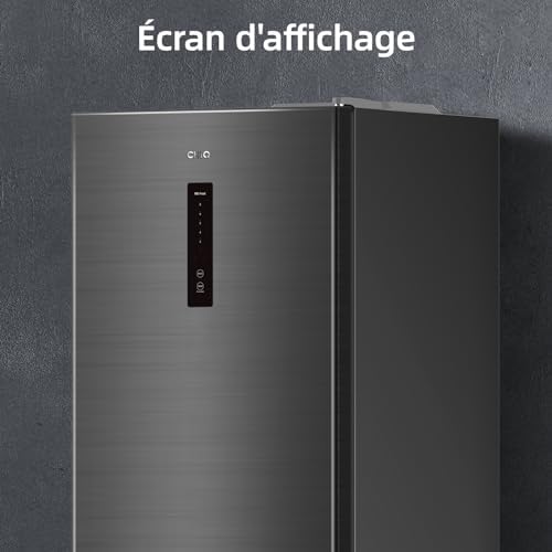 CHiQ Réfrigérateur congélateur combiné 356L, inox