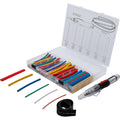 BGS 70143 | Mini chalumeau avec assortiment de gaines thermo-rétractables | colorés | avec ignition piézoélectrique | 162 pièces : Bricolage