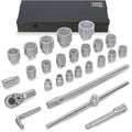 FORCEKRAFT FK-68263-5 Jeu de 26 douilles 3/4" et 1" avec coffret en métal : Autres