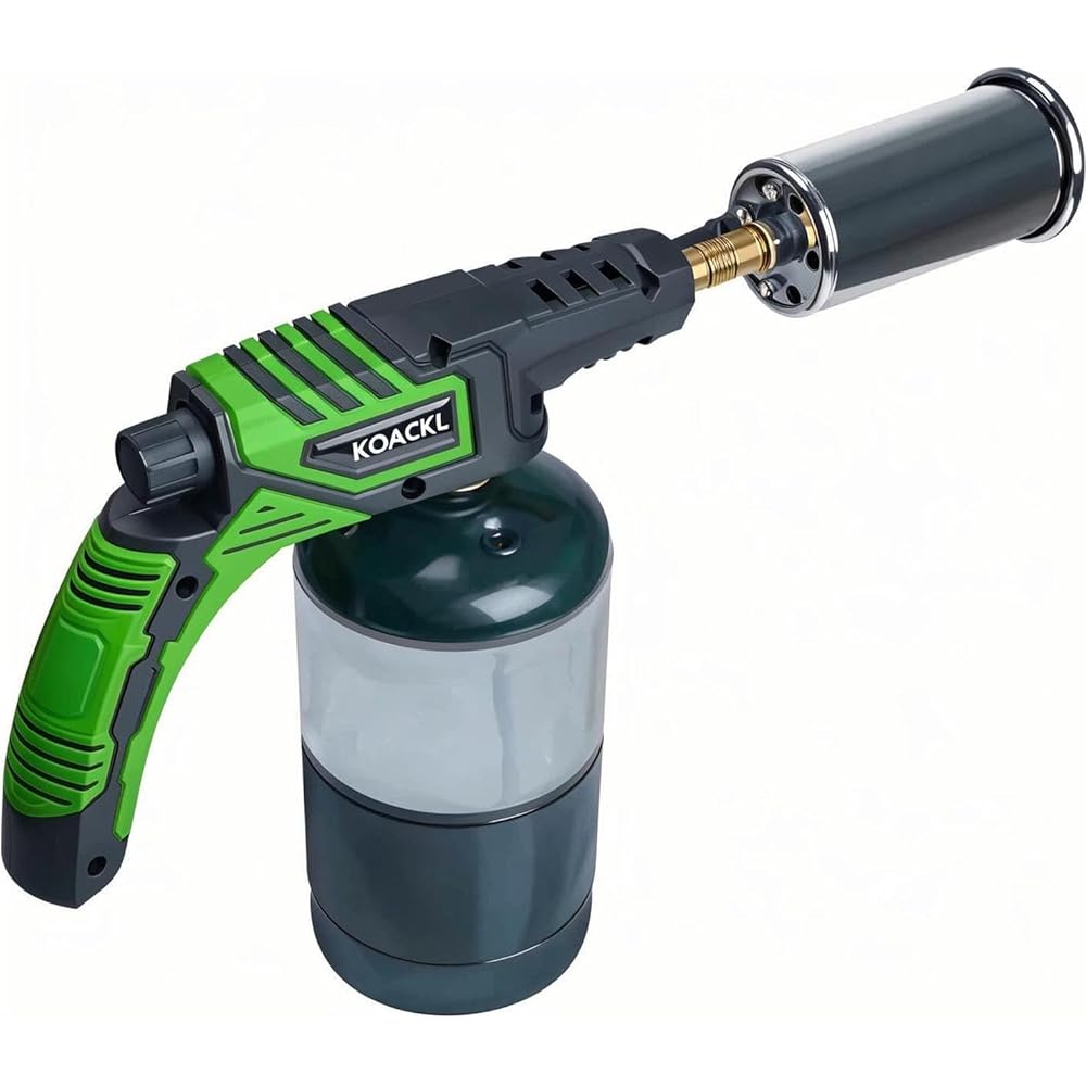 Koackl MAPP, MAP/PRO Tête de torche au propane puissante avec allumage, allume-charbon de bois, tête de torche de soudage par MAPP, MAP/PRO, pour saisir le steak, souder, braser, dénuder la peinture : Cuisine et Maison