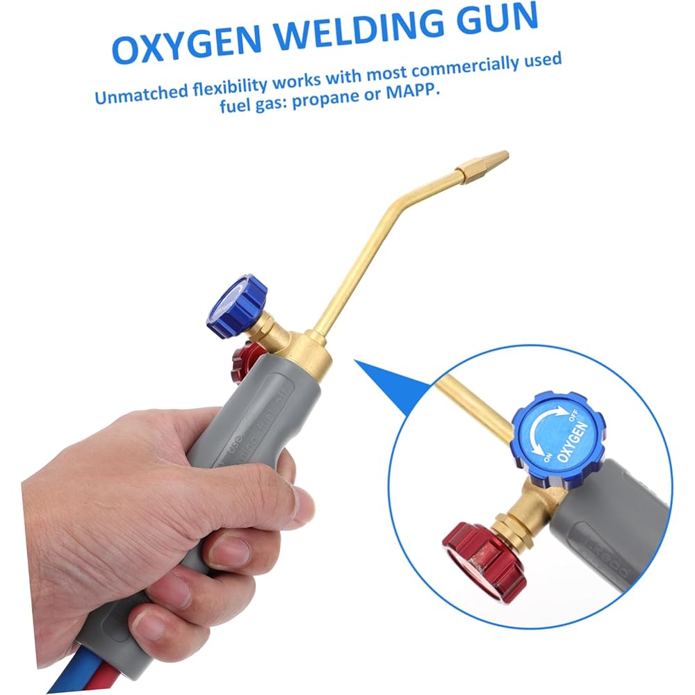 OSALADI Torche à Véhicule Micro Torche Pompe Air Tuyau Torche Gonfleur De Pneu Trousse Brûleur Déclenchement Ventilateur Portable Turbo Mini Tout Bronze : Bricolage