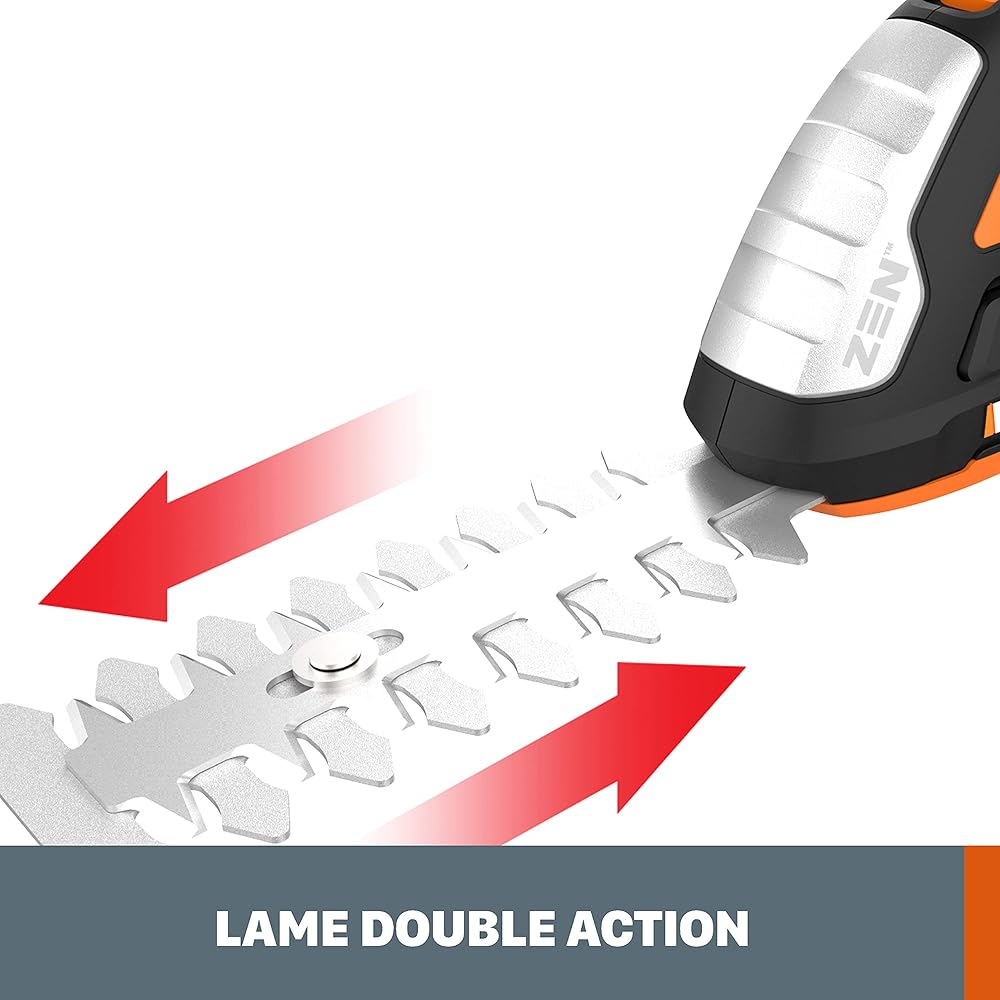 WORX Set Sculpte-Haies et Taille-Herbes sans Fil 20V WG801E.9, sculpteur de végétaux, lame 200 mm, outil 3 en 1, livré avec set de 3 Lames avec malette de transport, sans batterie ni chargeur : Jardin