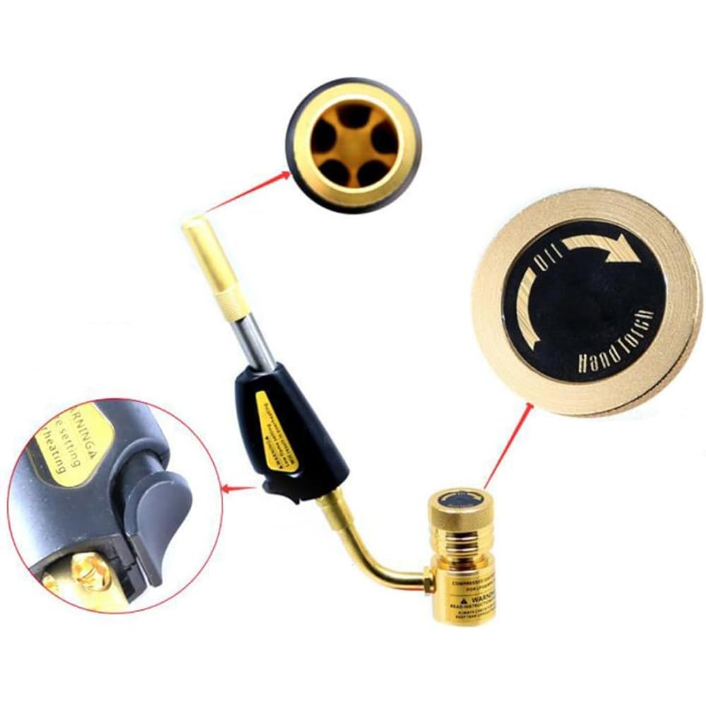Housoutil 3 Pièces Micro Torche De Soudage Plats De Service Noirs Tête Chalumeau Au Gaz Outil De Soudage Au Chalumeau Buse De Torche De Soudage Suite Miniature : Bricolage