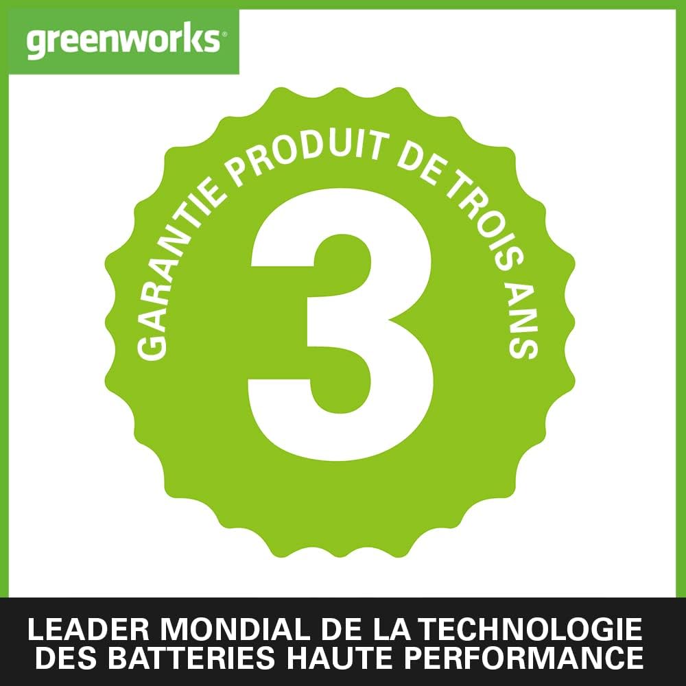 Greenworks G40HT61 Taille-Haie à Batterie, Lame Double Action de 61 cm, Coupe Jusqu'à 27 mm d'Épaisseur de Branches et de Tiges, 3000 tr/min SANS Batterie ni Chargeur 40V, Garantie 3 Ans : Jardin