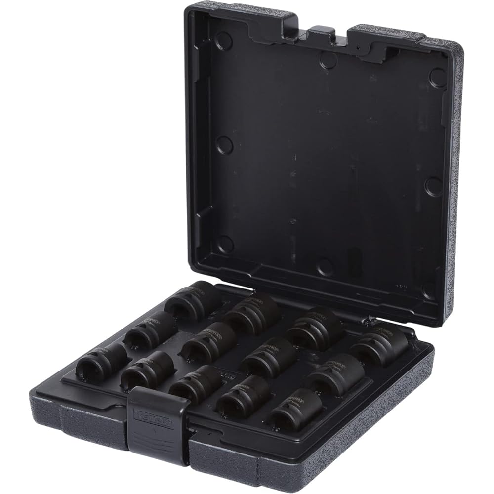 KS TOOLS 515.0900 Jeu de douilles à chocs 12 pans 1/2'', 13 pcs : Bricolage