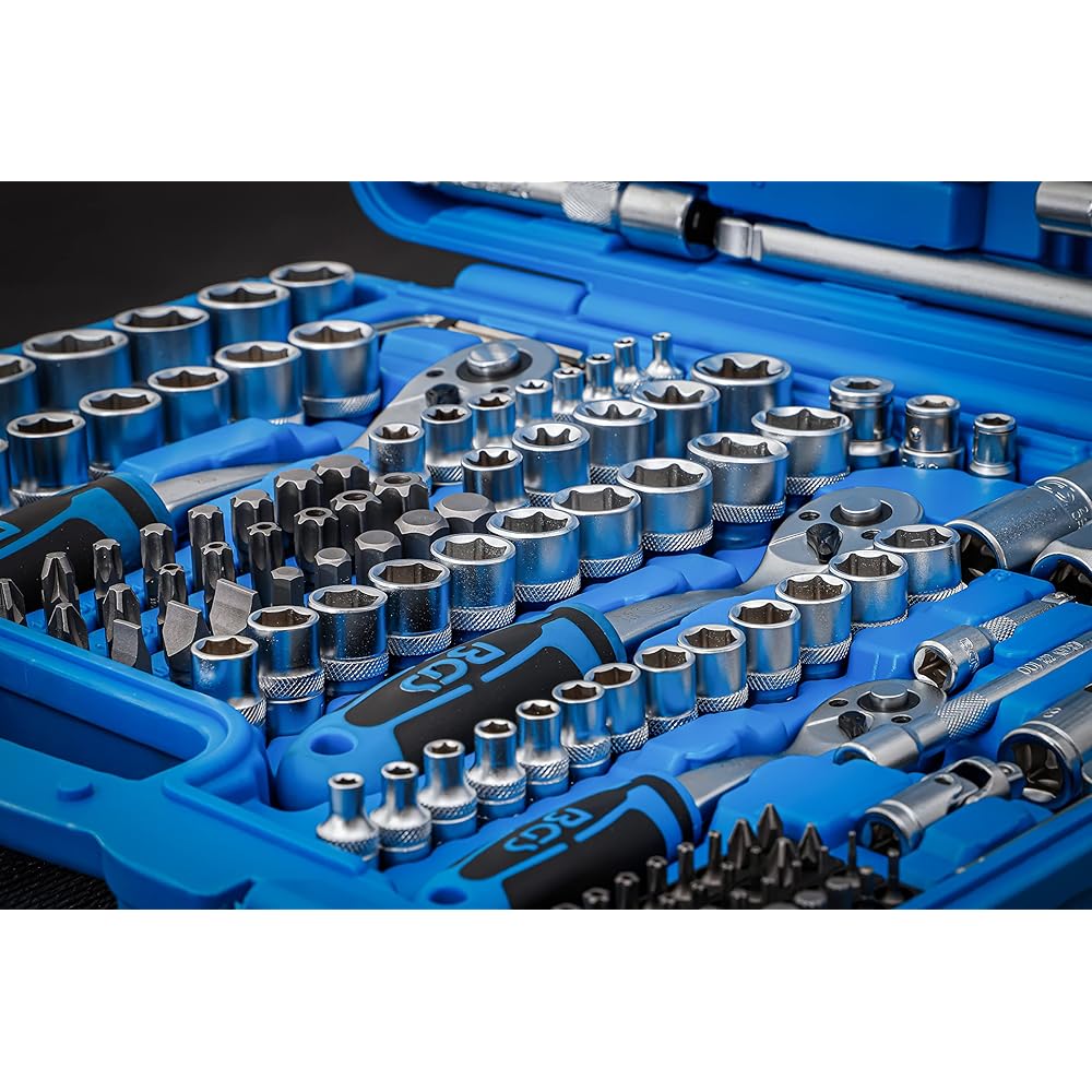 BGS 2243 | Jeu de douilles à six pans | 6,3 mm (1/4") / 10 mm (3/8") / 12,5 mm (1/2") | 192 pièces : Bricolage
