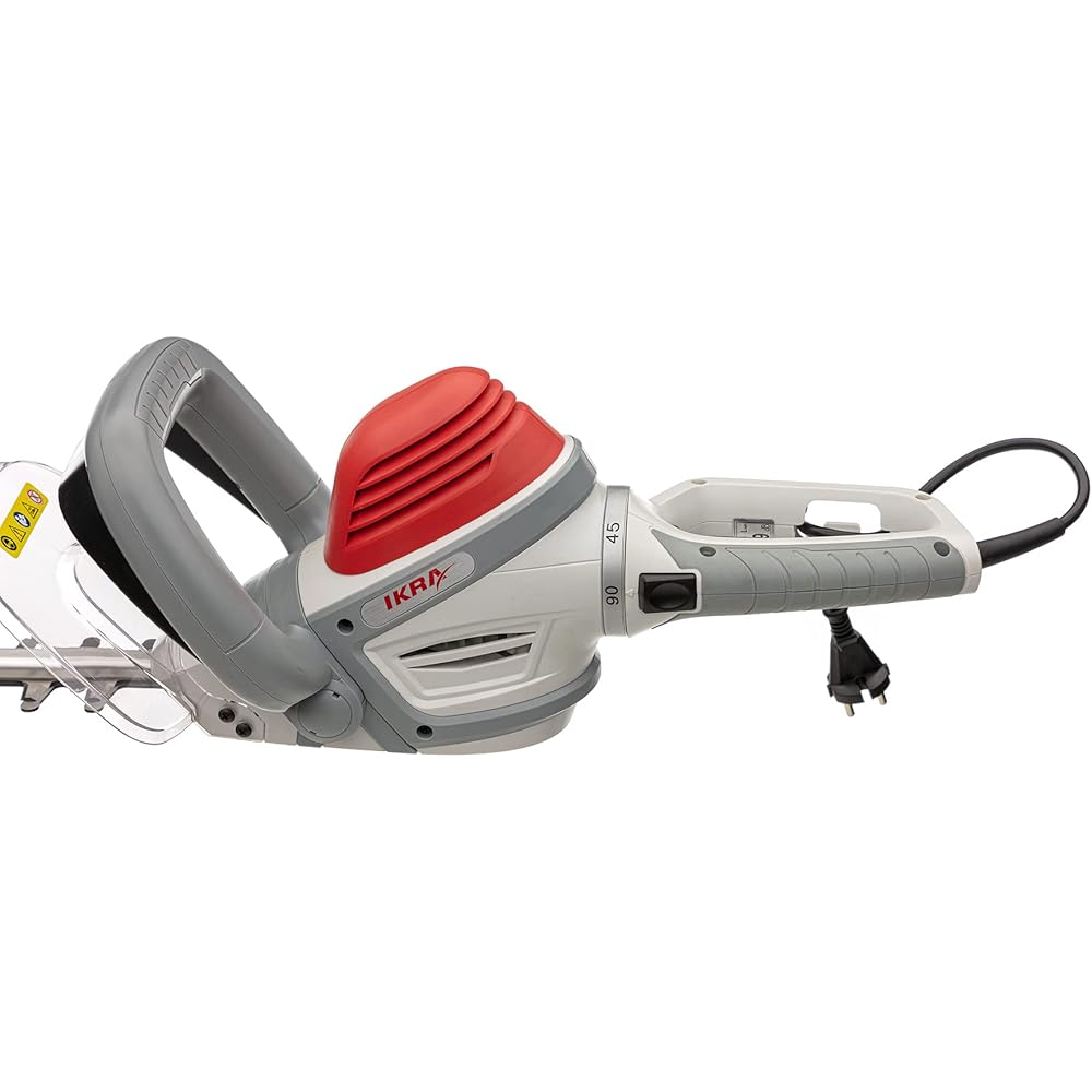 IKRA taille-haie électrique IHS 650 longueur de coupe 55cm, ecartement 22mm, 650W, poignée tournante à 180° : Jardin