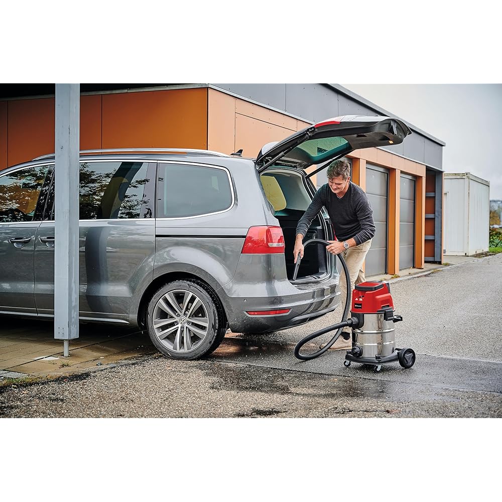 Einhell Aspirateur eaux et poussières sans fil TE-VC 36/25 Li S - Solo Power X-Change (36V, cuve inox 25L, 76 Db) Livré sans Batterie ni Chargeur : Cuisine et Maison