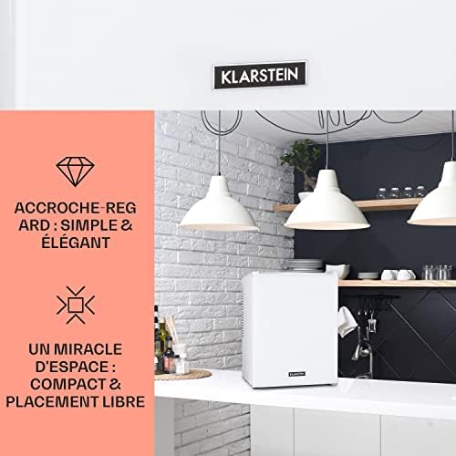 Klarstein Mini frigo de chambre 30L silencieux, réglable 5-15°C