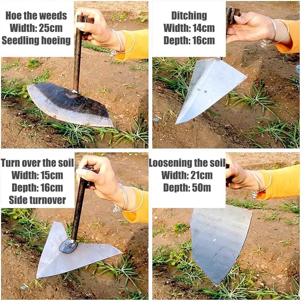 Réglable à la main pour trancher, desserrer et rouler - Outil multi-accessoires portable pour jardinage sans pliure : Jardin