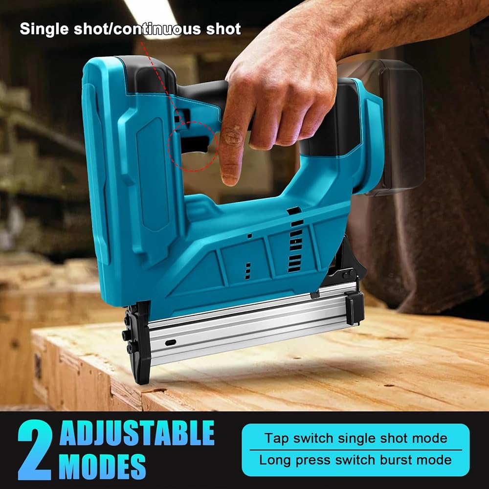Agrafeuse électrique sans fil compatible avec batterie Makita 18 V, 100 W, agrafeuse électrique pour bois, avec 2000 clous, Pistolet à clous pour le rembourrage, la menuiserie (sans batterie) : Bricolage