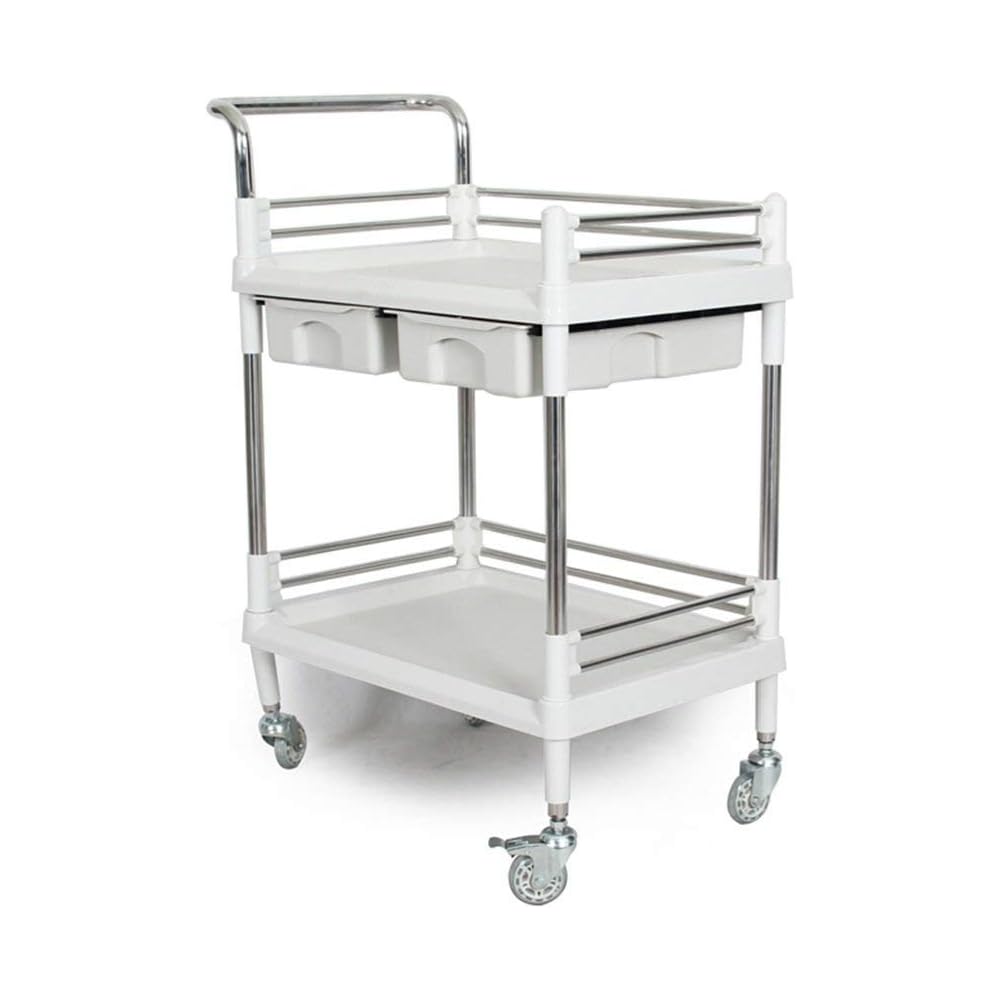 Dxbqm Chariot de Service Chariot à Outils Chariot de Laboratoire Chariot de Laboratoire Outil de logistique d'entrepôt Multicouche Chariot d'étagère de Bureau de Voiture (Taille: 64 * 44 * 90Cm), : Commerce, Industrie et Science