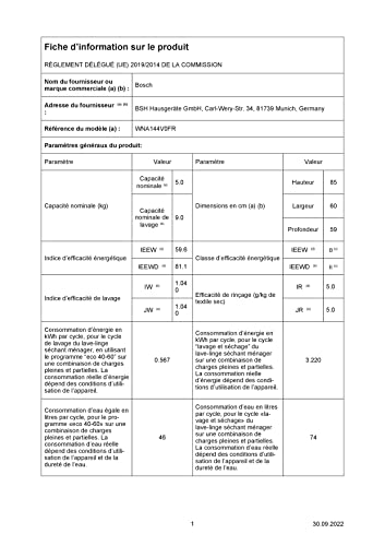 Bosch WNA144V0FR Lave-linge séchant Série 4 9/5kg