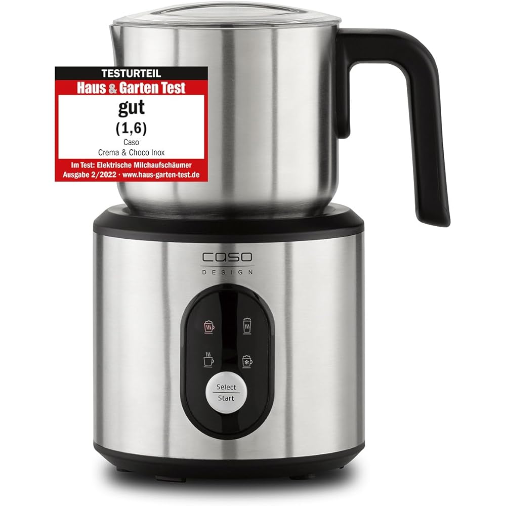 Caso Crema & Choco Inox Mousseur à lait en acier inoxydable 1666 : Cuisine et Maison