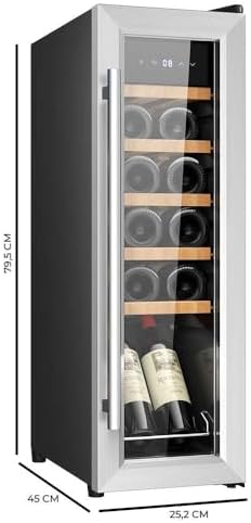 Cecotec Cave à vin Bolero GrandSommelier 2050 Inox 20 bouteilles