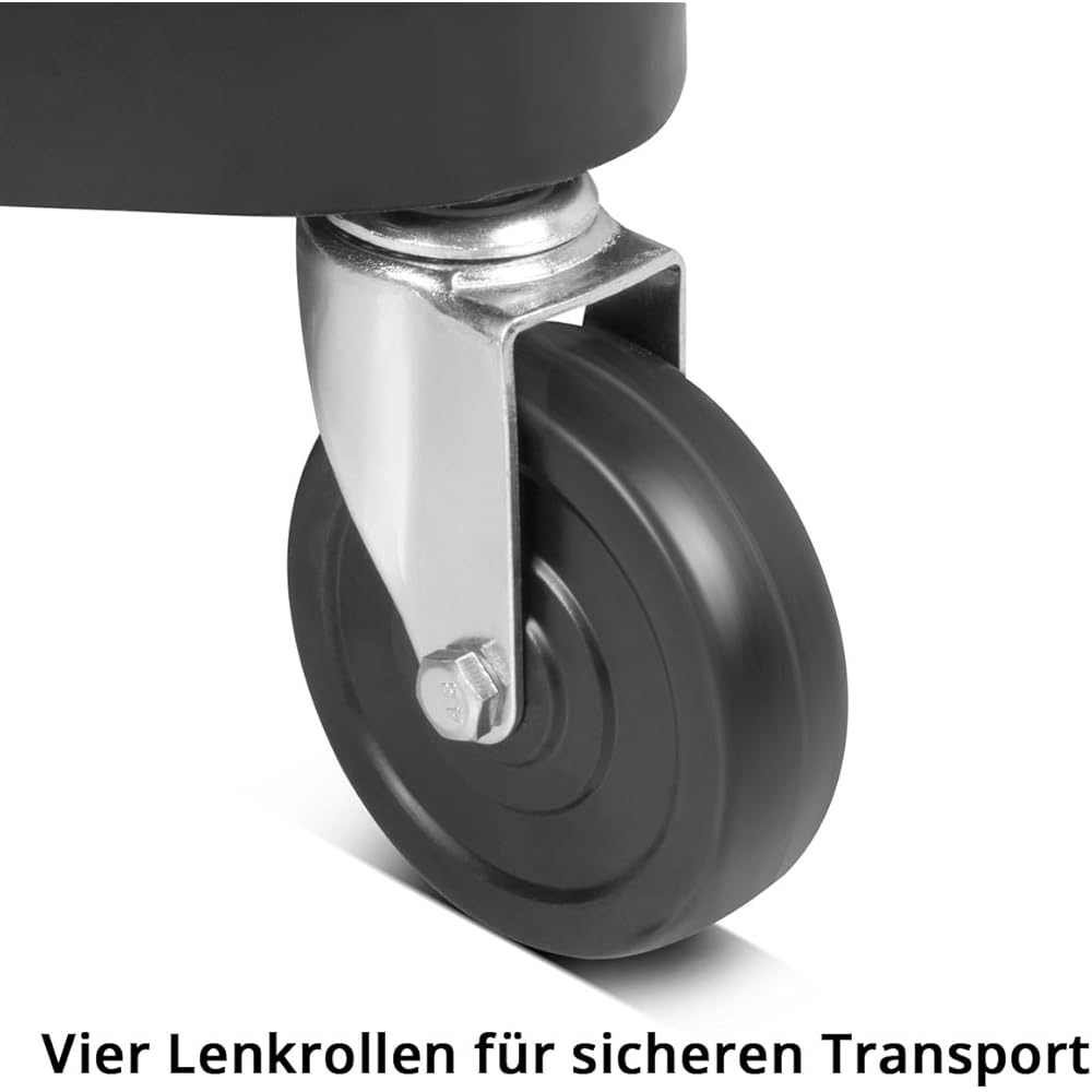 STAHLWERK Chariot à outils TC-92 ST avec capacité de charge de 100 kg - Chariot d'atelier - Chariot de transport - Chariot de montage - Chariot à plateforme - Chariot à étages avec 3 surfaces de : Commerce, Industrie et Science