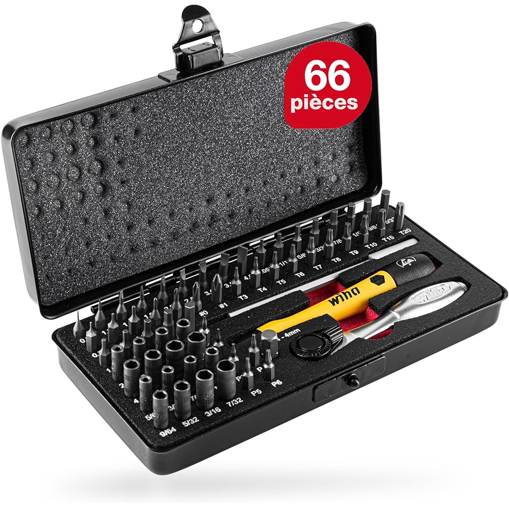 Wiha Jeu de 65 embouts avec coffret : Bricolage