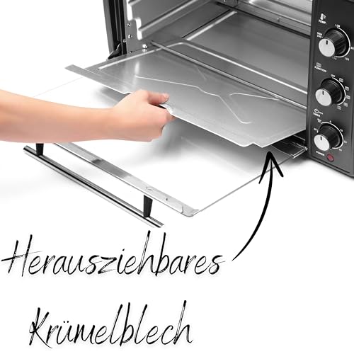 Mini four 45L chaleur tournante avec tournebroche 1800W