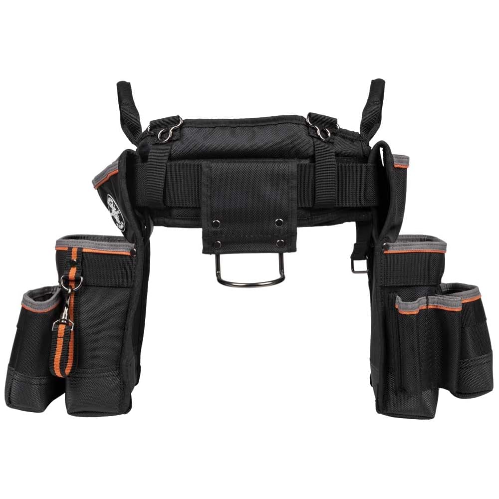 Klein Tools Tradesman Pro 55428 Ceinture à outils rembourrée et pochette à outils pour un confort et une durabilité longue durée Taille L : Bricolage