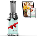 Extracteur de jus AOBOSI-agrumes électrique lent avec fonction de mastication inversée-extracteur de jus de fruits et légumes avec brosse et 2 Tasses-centrifugeuse extracteur de jus (Bleu, 45MM) : Cuisine et Maison