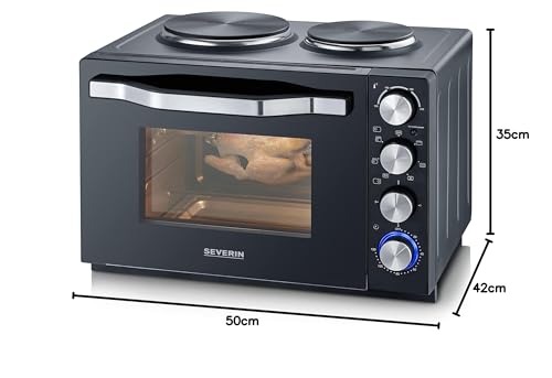 Severin TO 2074 Mini four chaleur tournante 30L avec plaques