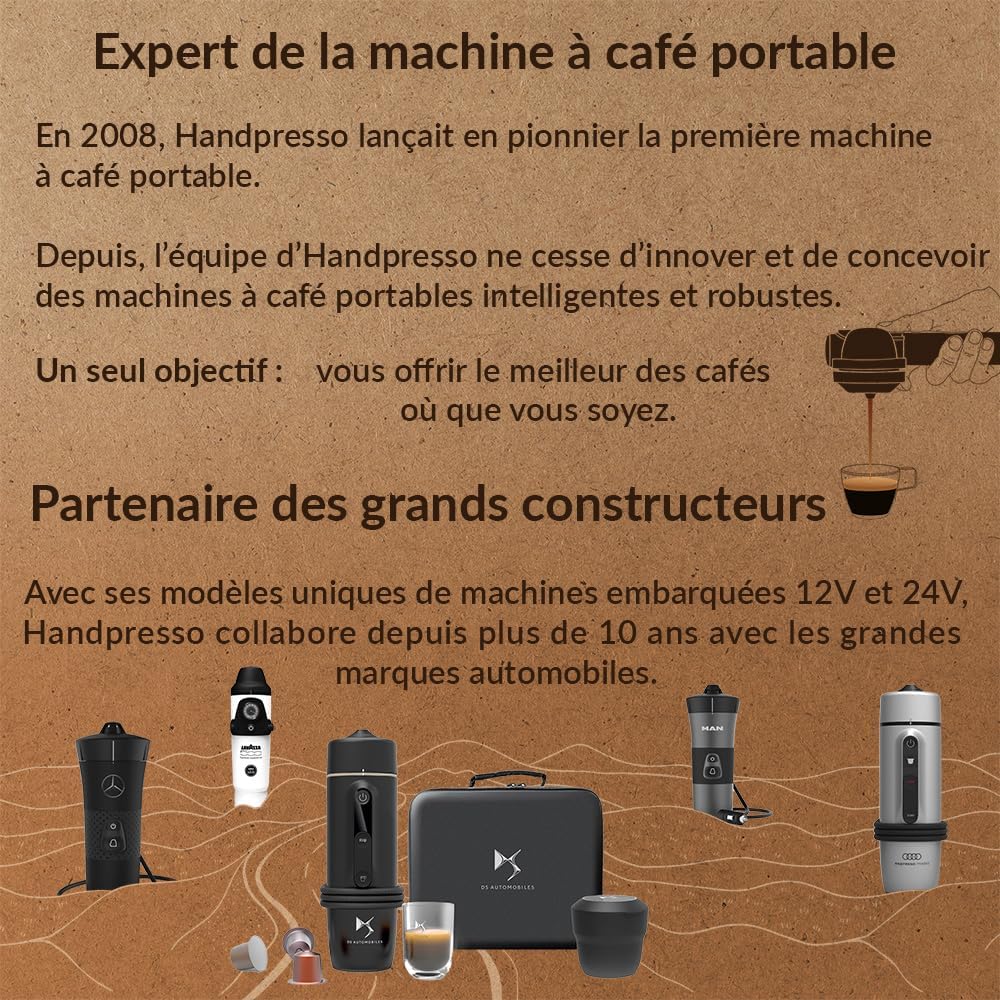 Handpresso Handcoffee Truck Cafetière 24V pour Camion