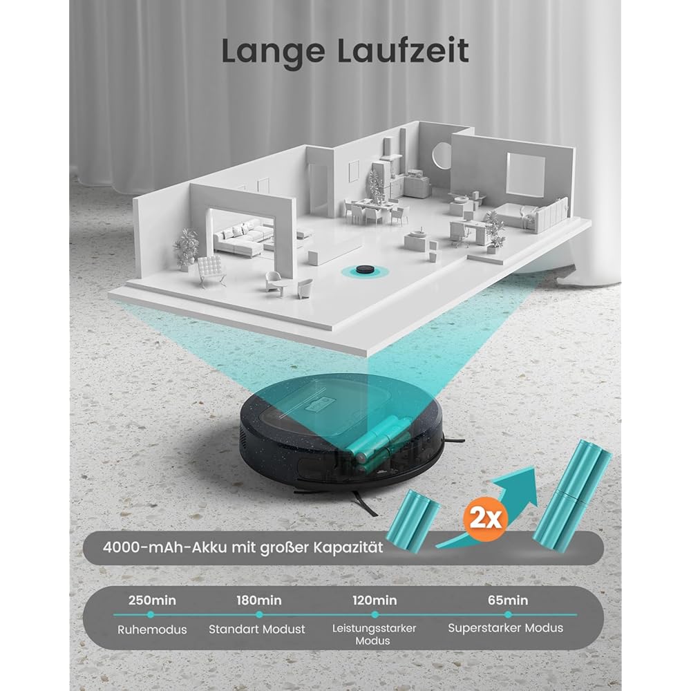 Lefant F1 Pro Aspirateur robot 5000 Pa, ultra-fin
