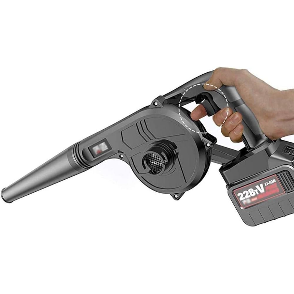 Souffleur De Jardin Et Aspirateur Et Déchiqueteur Léger, Souffleur De Feuilles électrique 3 en 1, Régulation à 7 Vitesses, Single Battery, 41800H : Jardin