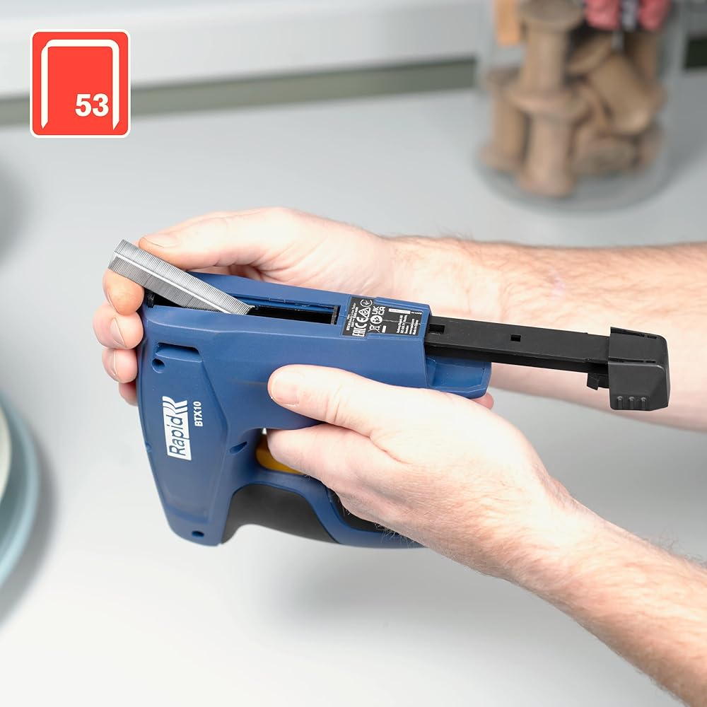 Rapid BTX10 - Agrafeuse Électrique Sans Fil pour Agrafes N°53 (4-10 mm), Batterie Longue Durée 900 Agrafages (5001497) : Fournitures de bureau