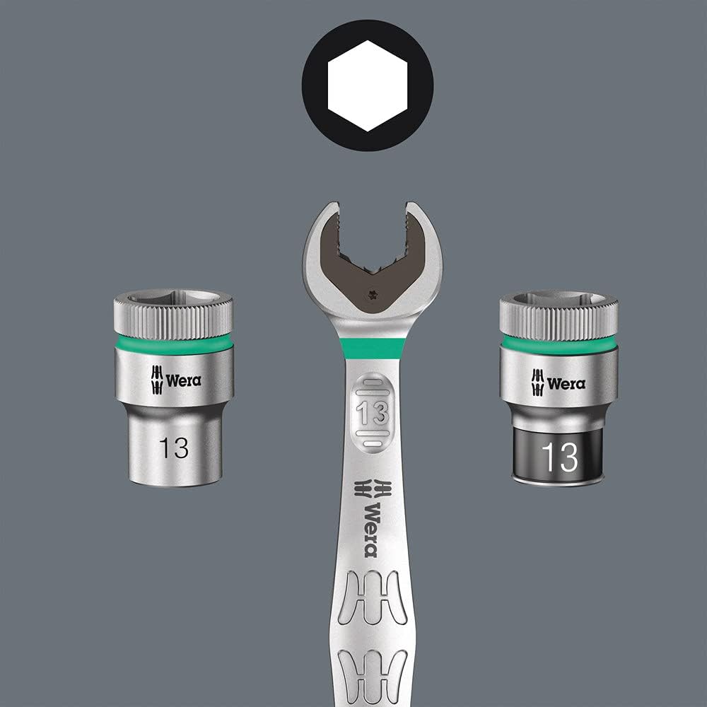 Wera 05056491001 Douilles et Mini-Cliquet "Tool-Check Plus Imperial", 39 pièces, Argent Multicolore : Bricolage