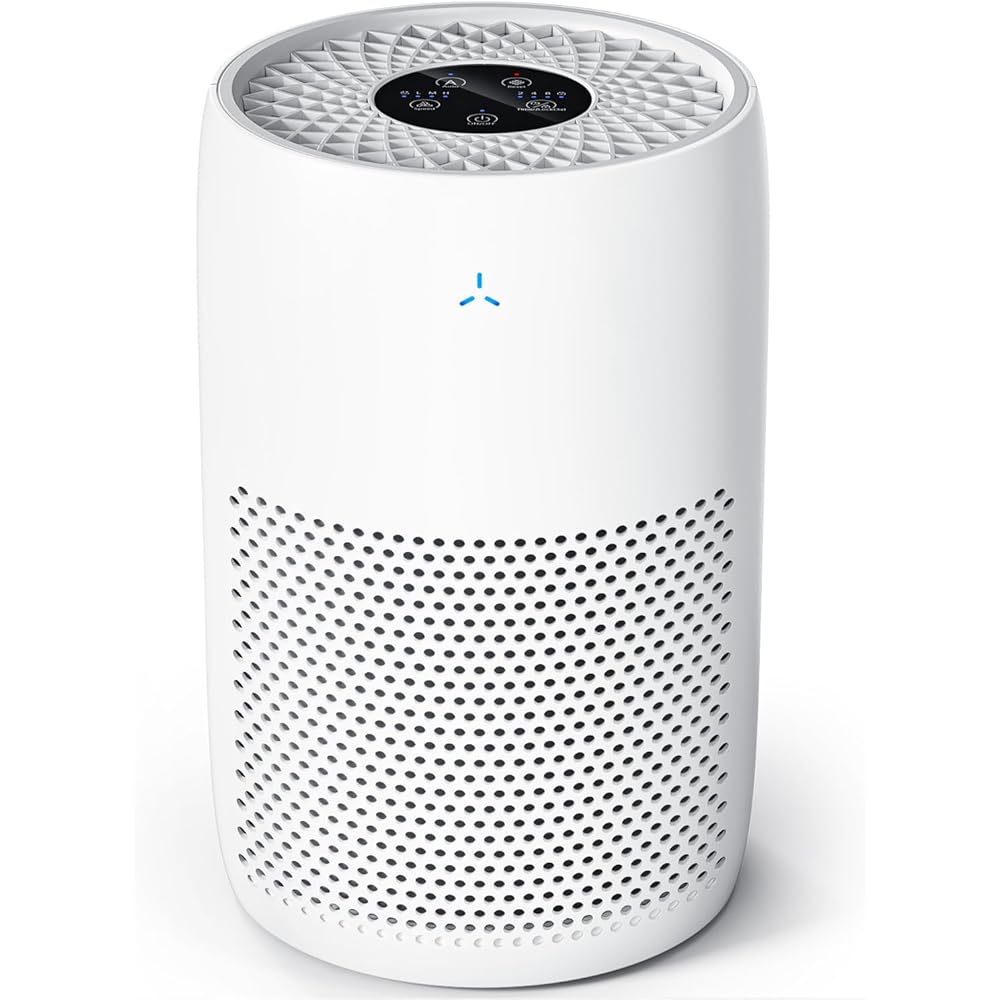 GOAMGE Purificateur d'Air 60㎡ Chambres, CADR 170m³/h, 99,97% Efficacité de Purification, PM2.5 Détection Intelligente, Gère Efficacement le Pollen, les Poils d'Animaux, la Poussière et Plus Encore : Cuisine et Maison