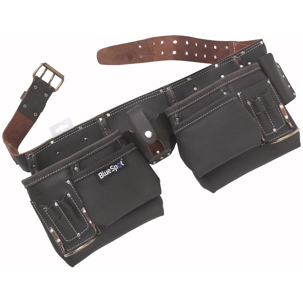 Blue Spot 16335 Ceinture porte-outils double en cuir tanné à l'huile : Bricolage