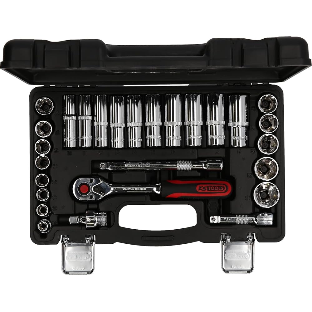 KS Tools 918.0627 Coffret de douilles 3/8" - CHROMEplus - 27pcs : Bricolage