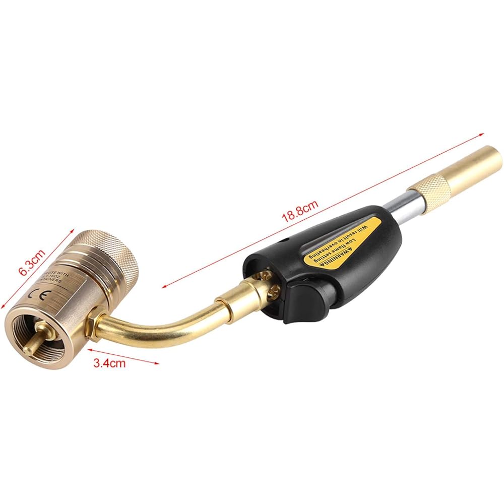 Torche à Gaz, Tête de Torche à Flamme, Torche Turbo à Auto-allumage à Gaz Brasage à Souder Soudage au Propane Outil de Pistolet de Plomberie pour le Soudage de Plomberie Climatisation Chauffage : Bricolage