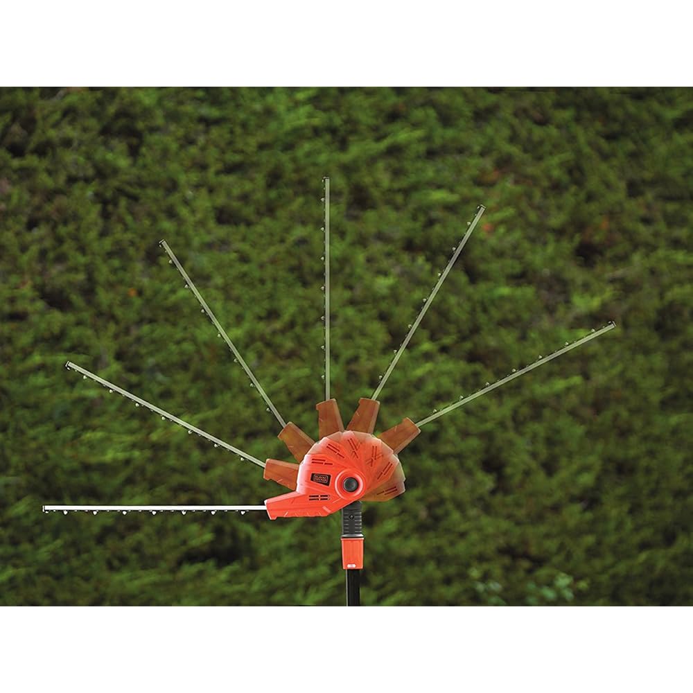 BLACK+DECKER PH5551-QS Taille-haies sur perche 550 W lame 51 cm manche télescopique tête pivotante