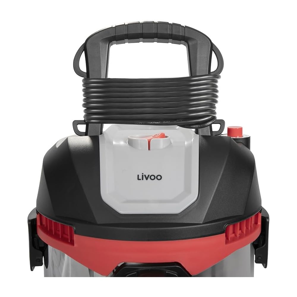Livoo - Aspirateur Eau et Poussière DOH124 - Cuve 23L, 18 KPA, 1400 W | Aspiration & Soufflerie | Aspirateur de Chantier Puissant et Polyvalent Sans Sac : Cuisine et Maison